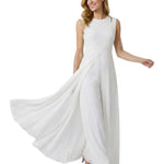 Women's Sleeveless Wide-Leg Jumpsuit