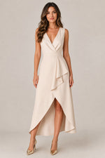 Women's Sleeveless Wrap High-Low Dress