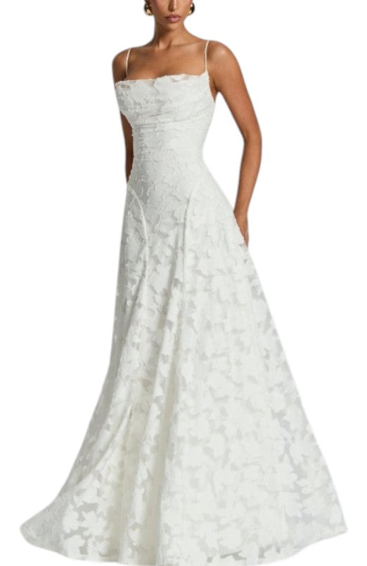 Women's Spaghetti Strap Floral Lace Dress