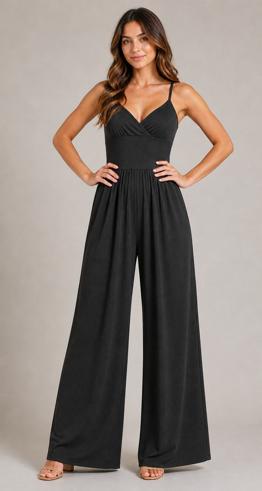 Women's Spaghetti Strap Wide-Leg Jumpsuit