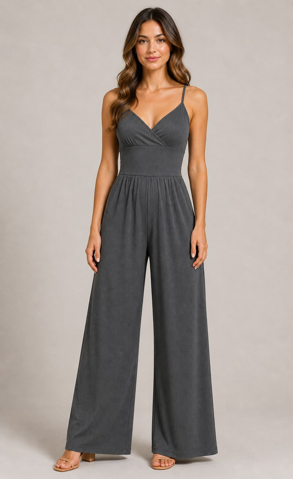 Women's Spaghetti Strap Wide-Leg Jumpsuit