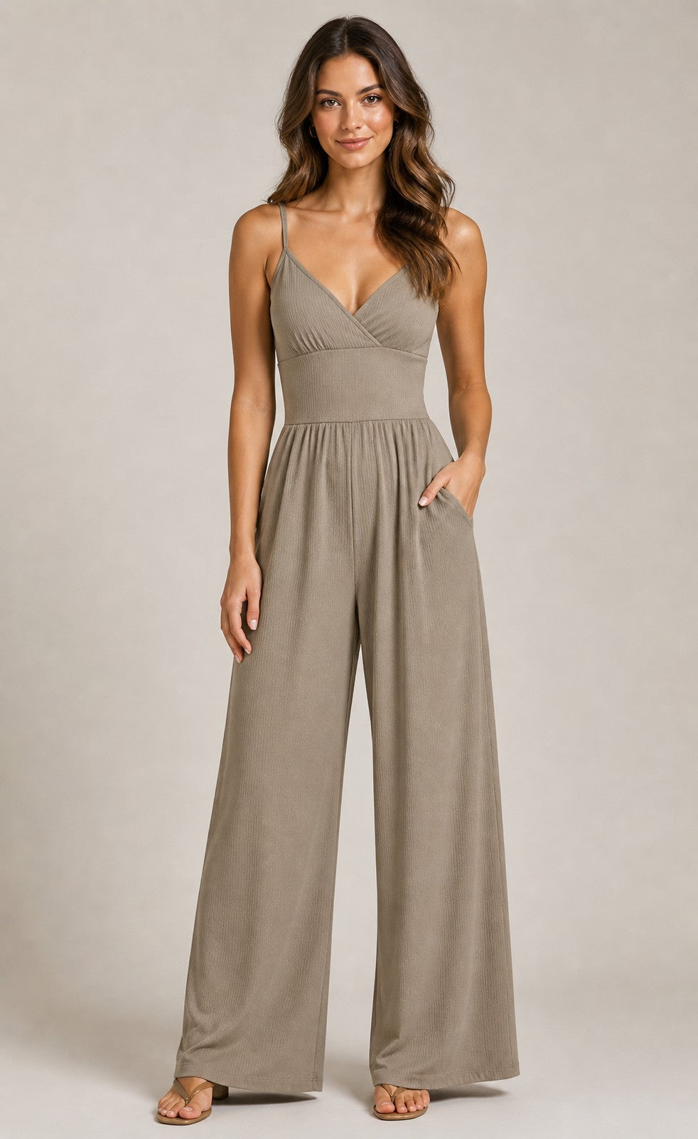 Women's Spaghetti Strap Wide-Leg Jumpsuit