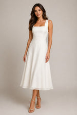 Women’s Square Neck Sleeveless Midi Dress