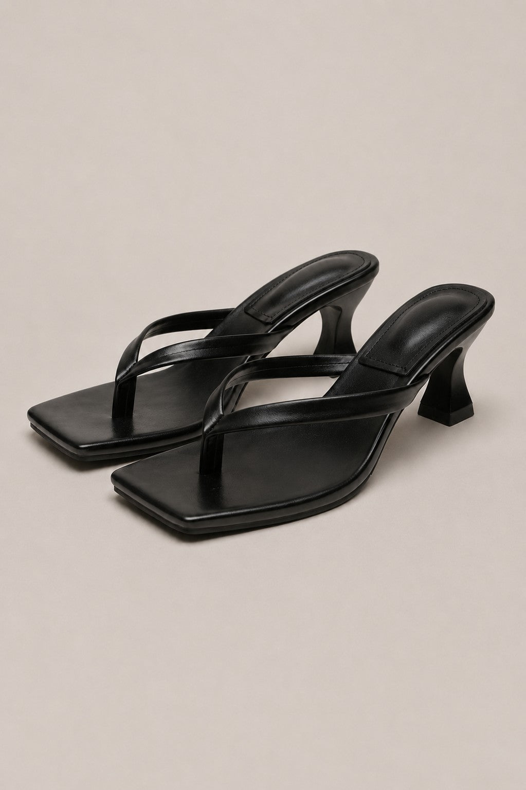 Women’s Square Toe Heeled Slide Sandals