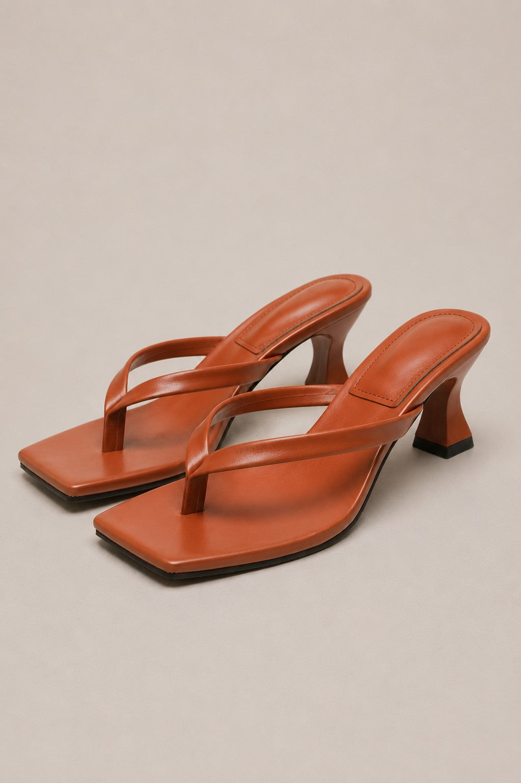 Women’s Square Toe Heeled Slide Sandals