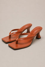 Women’s Square Toe Heeled Slide Sandals