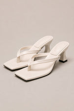 Women’s Square Toe Heeled Slide Sandals