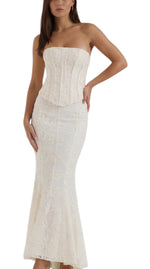 Women's Strapless Corset Mermaid Dress