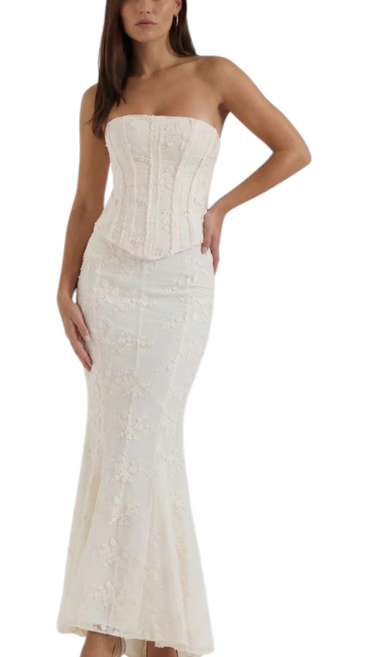 Women's Strapless Corset Mermaid Dress