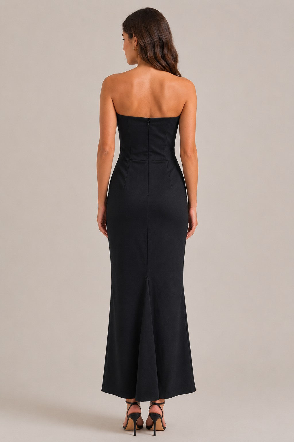 Women's Strapless Corset Midi Dress