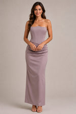 Women's Strapless Corset Midi Dress