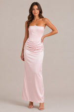 Women's Strapless Corset Midi Dress