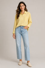 Women’s Striped Collared Long Sleeve Shirt