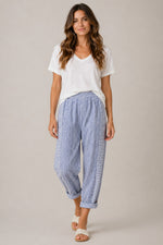 Women’s Striped Elastic Waist Pants