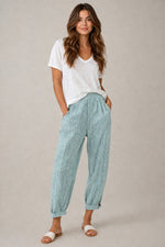 Women’s Striped Elastic Waist Pants
