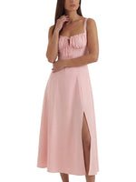 Women's Thin Strap Corset Midi Dress