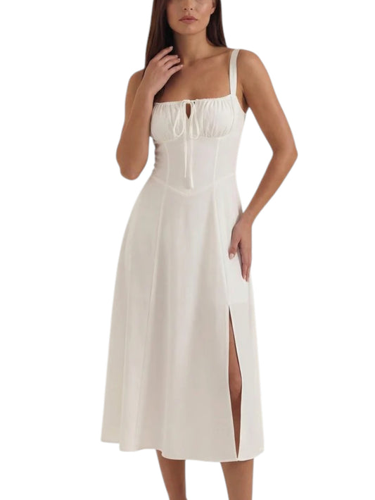 Women's Thin Strap Corset Midi Dress