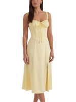 Women's Thin Strap Corset Midi Dress