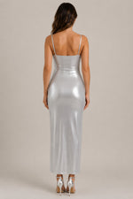 Women's Thin Strap Fitted Midi Dress