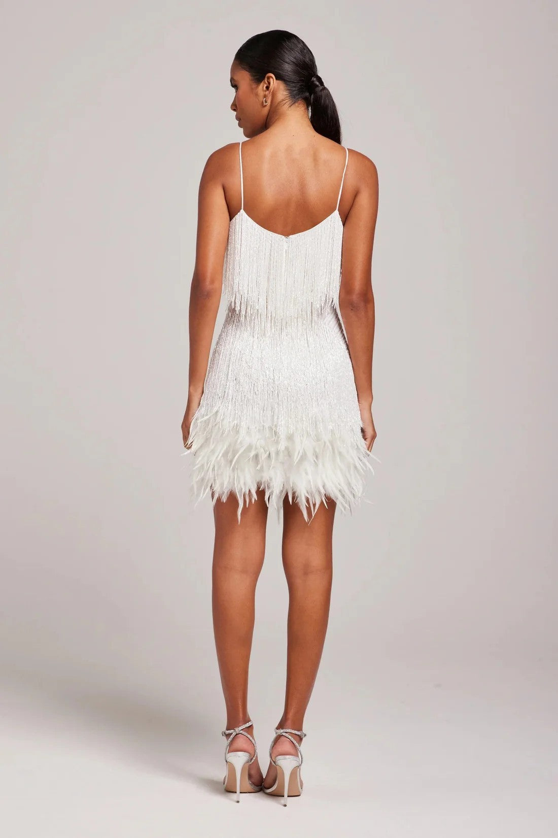 Women's Thin Strap Fringe Mini Dress