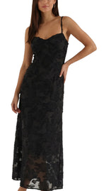 Women's Thin Strap Lace Midi Dress