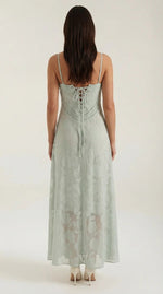 Women's Thin Strap Lace Midi Dress