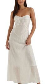 Women's Thin Strap Lace Midi Dress