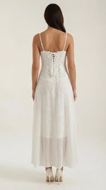 Women's Thin Strap Lace Midi Dress