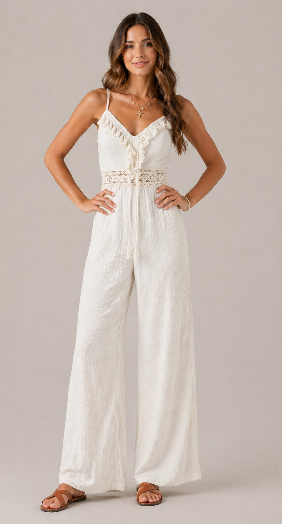 Women’s Thin Strap Wide Leg Jumpsuit