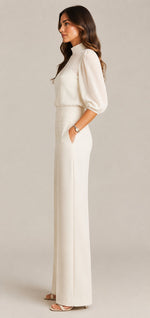 Women's Three Piece Elegant Wide Leg Pants Set