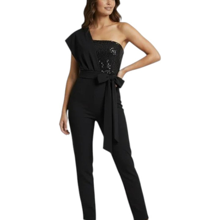 Women's Tie Belt Bodice Jumpsuit