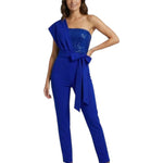Women's Tie Belt Bodice Jumpsuit