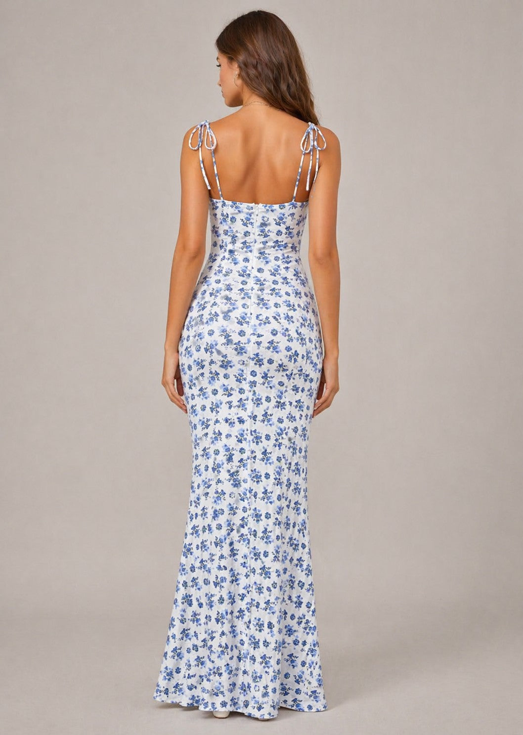 Women’s Tie Strap Bodycon Maxi Dress