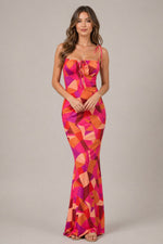 Women’s Tie Strap Bodycon Maxi Dress