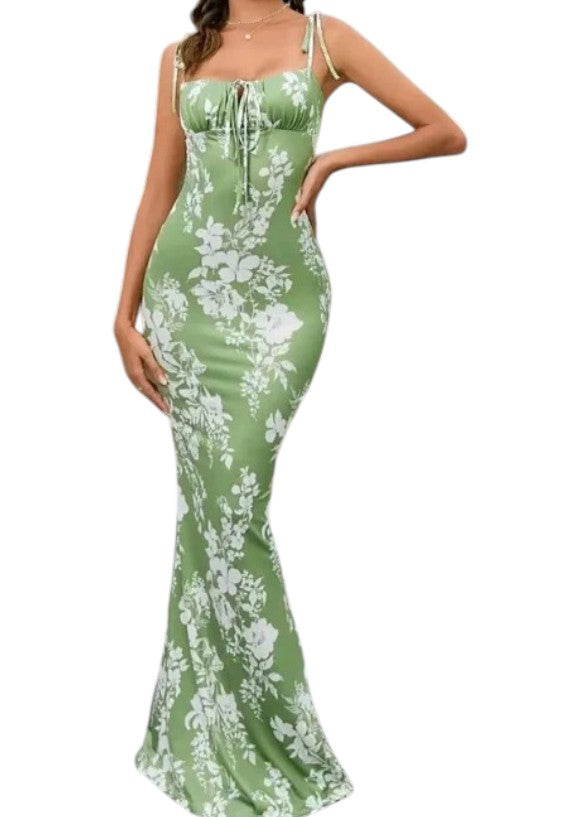 Women's Tie Strap Maxi Dress