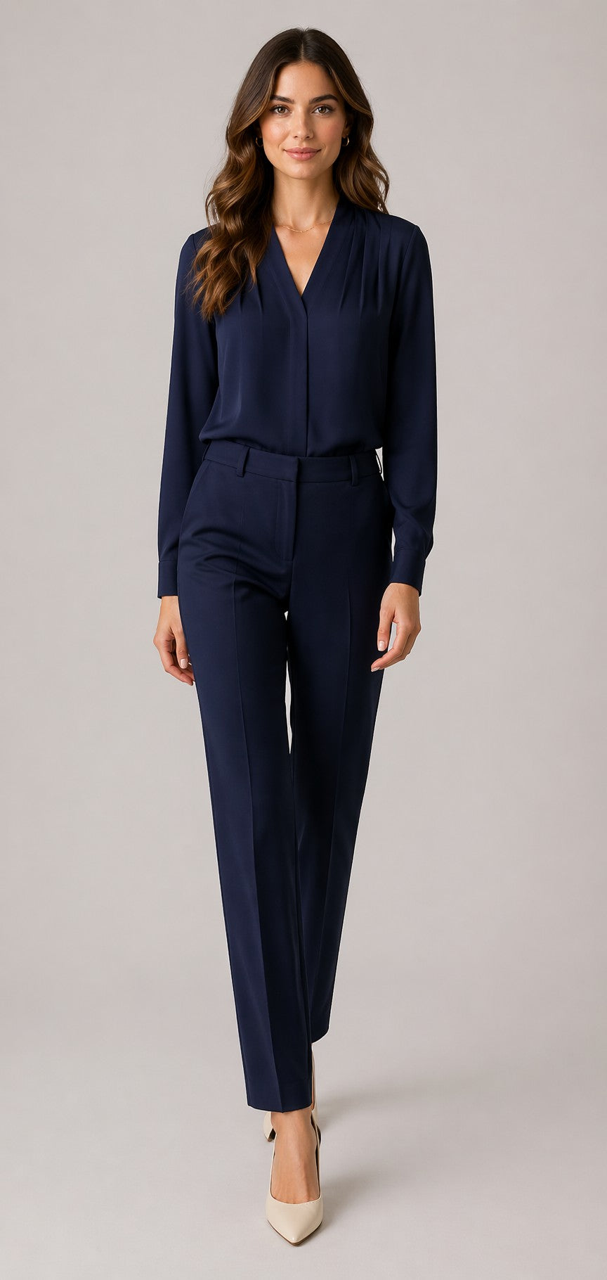 Women’s V-Neck Long Sleeve Blouse