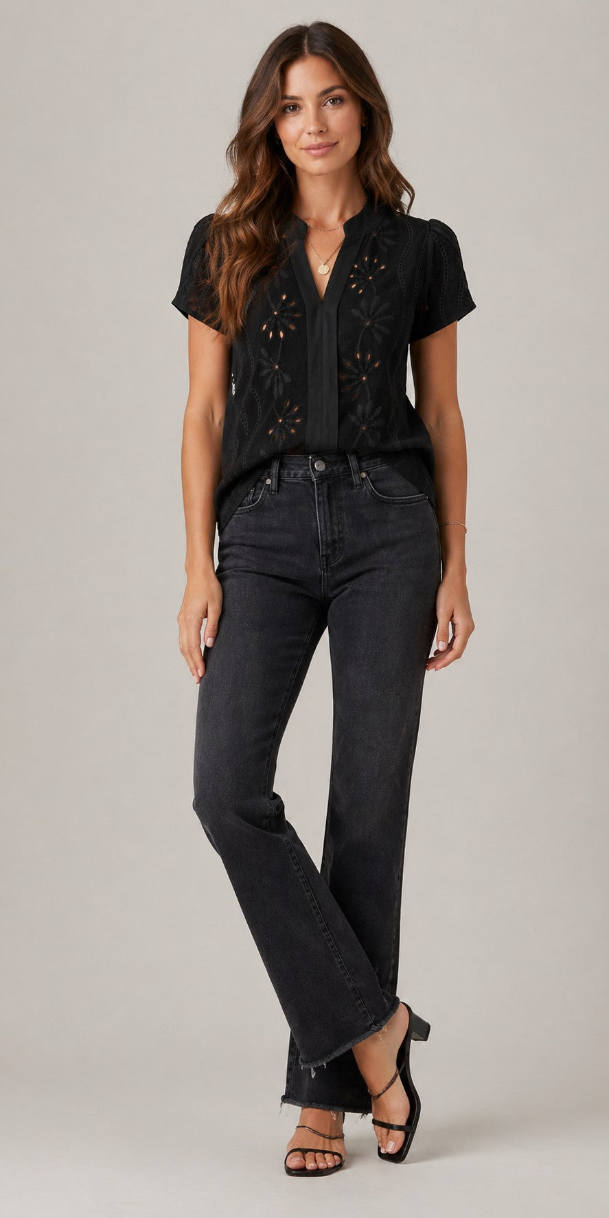 Women’s V-Neck Short Sleeve Blouse