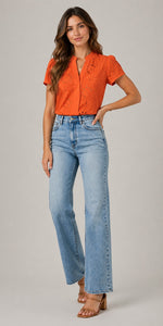 Women’s V-Neck Short Sleeve Blouse
