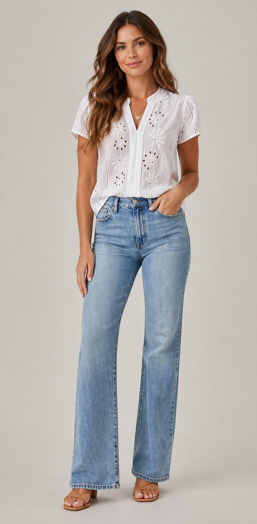Women’s V-Neck Short Sleeve Blouse