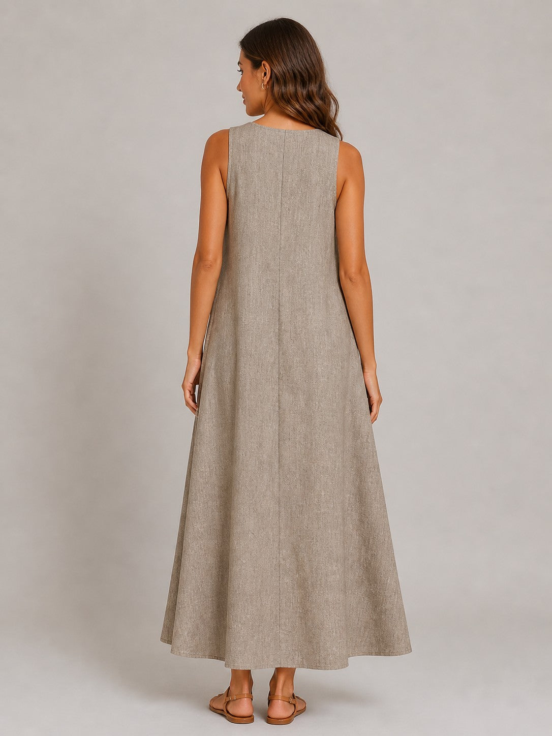 Women's V-Neck Sleeveless Maxi Dress