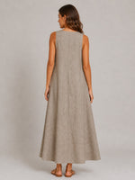 Women's V-Neck Sleeveless Maxi Dress