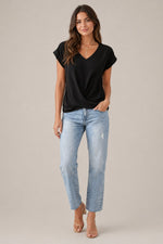 Women’s V-Neck Twist Front Top