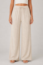 Women's Wide-Leg Drawstring Waist Pants
