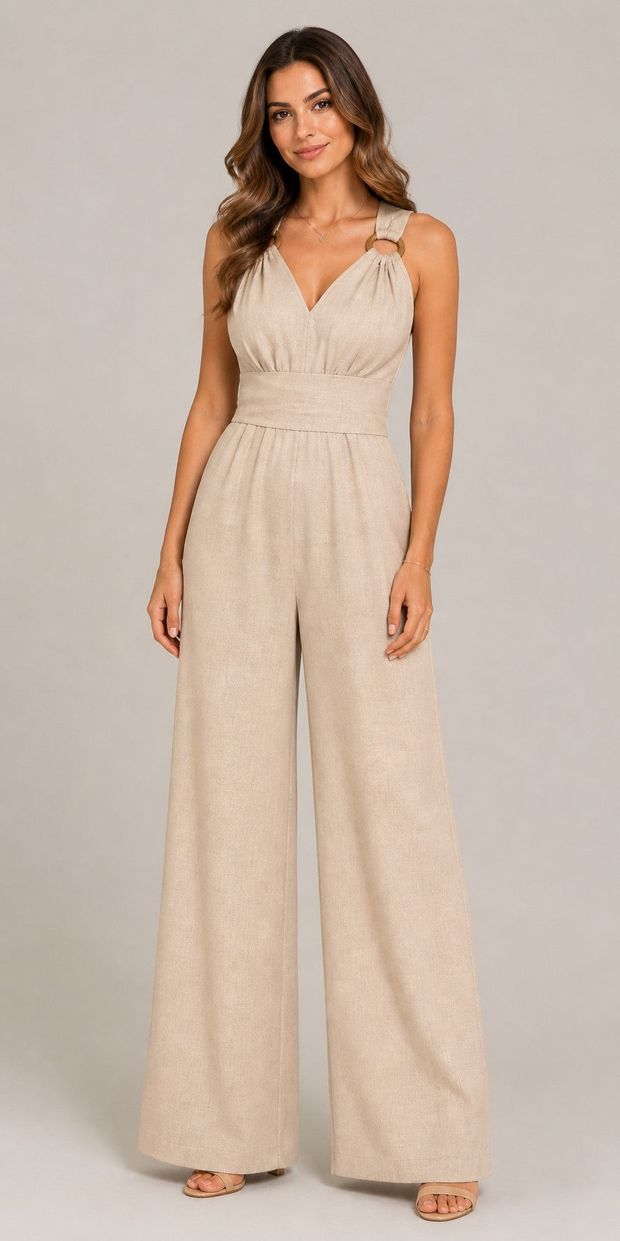 Women’s Wide-Leg Sleeveless Jumpsuit