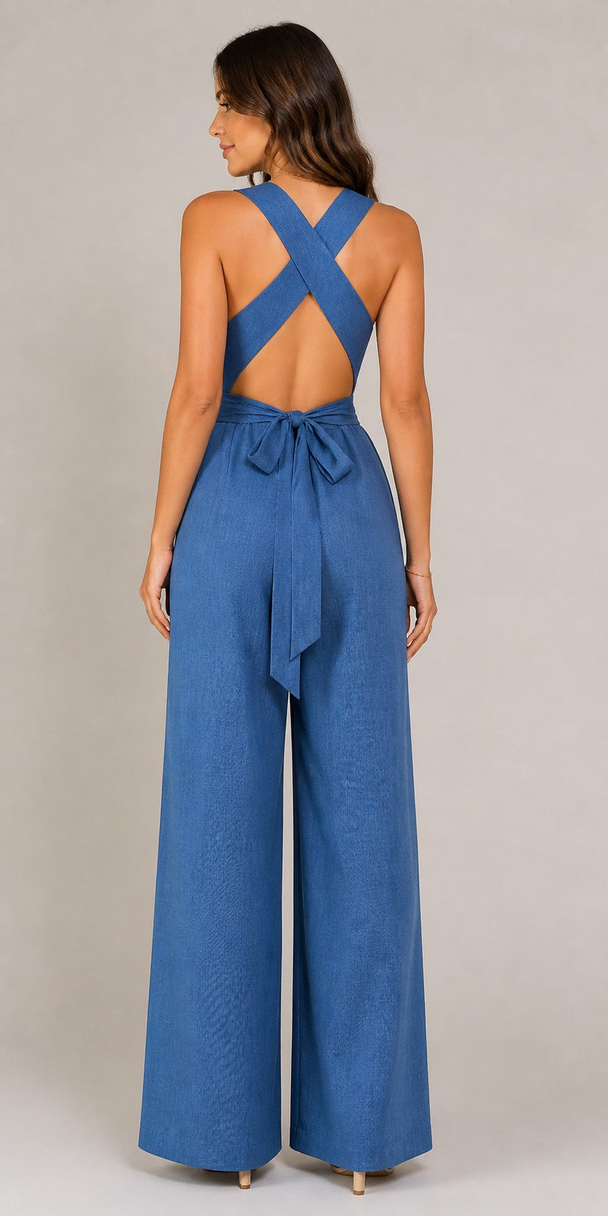 Women’s Wide-Leg Sleeveless Jumpsuit