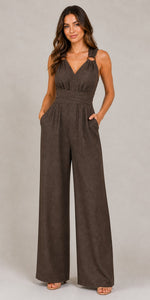 Women’s Wide-Leg Sleeveless Jumpsuit