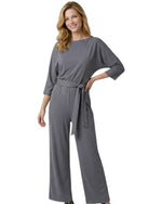 Women's Wide-Leg Tie Belt Jumpsuit