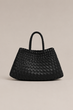 Women's Woven Top Handle Tote Bag