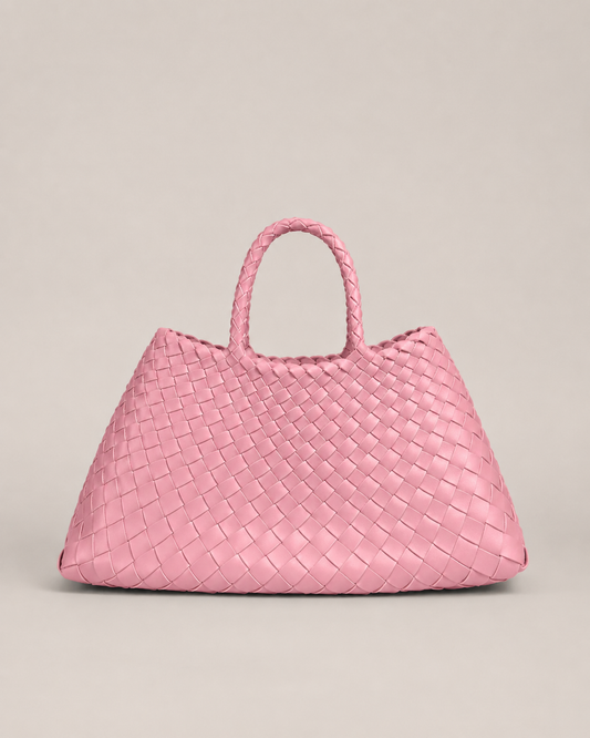 Women's Woven Top Handle Tote Bag