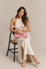 Women's Woven Top Handle Tote Bag